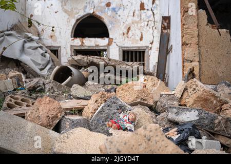 Im Inneren des Aleppo-Souks in der Altstadt von Aleppo, Syrien Stockfoto