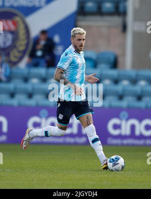 13.. Juli 2022, Dens Park, Dundee, Schottland: Vor der Saison freundlicher Fußball, Dundee gegen Blackburn Rovers; Dundee-Debütspieler Tyler French Stockfoto