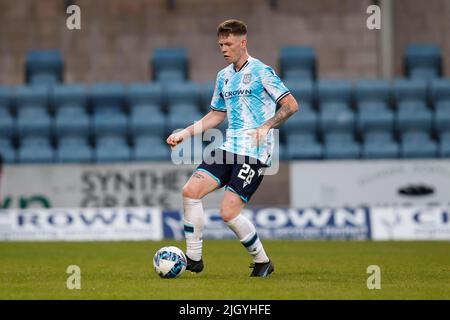 13.. Juli 2022, Dens Park, Dundee, Schottland: Vor der Saison freundlicher Fußball, Dundee gegen Blackburn Rovers; Sam Fisher von Dundee Stockfoto