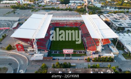 Juli 10 2022, Toronto, Ontario, Kanada. BMO Field Aerial am frühen Morgen leer. Luke Durda/Alamy Stockfoto