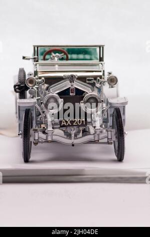 Rolls Royce silbernes Geisterspielzeugauto Stockfoto