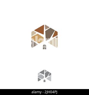 Abstraktes Baumhaus mit Hexagon-Vektor-Illustration mit Linienkunst für Outdoor-Park-Grafik-Vorlage. Vektorgrafik EPS.8 EPS.10 Stock Vektor