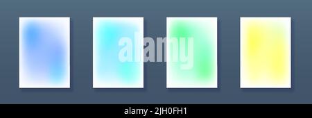 Satz von Hintergrundbildern aus Verlaufsmaschengewebe. Für Bücher, Covers, Einladungen, Poster. Vektorgrafik. Stock Vektor