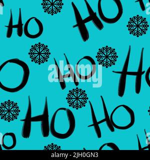 Weihnachten nahtlose Santa ho ho ho ho Muster für Neujahr Geschenke und Geschenkpapier und Notizbücher und Zubehör und Kinder. Hochwertige Illustration Stockfoto