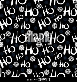 Weihnachten nahtlose Santa ho ho ho ho Muster für Neujahr Geschenke und Geschenkpapier und Notizbücher und Zubehör und Kinder. Hochwertige Illustration Stockfoto