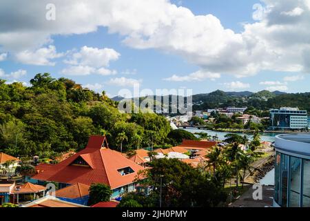 An der Küste von St. Lucia Stockfoto