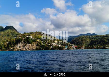 An der Küste von St. Lucia Stockfoto