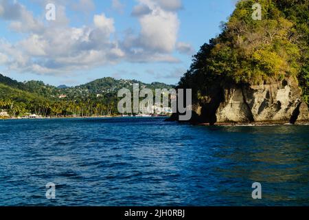 An der Küste von St. Lucia Stockfoto