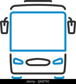 Touristenbus-Symbol. Editierbare Fett Formatigte Kontur Mit Farbfüllungsdesign. Vektorgrafik. Stock Vektor