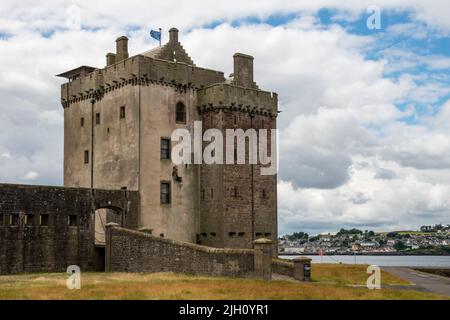 Fünfzehntes Jahrhundert Broughty Castle in Broughty Ferry, Dundee, Schottland. Stockfoto