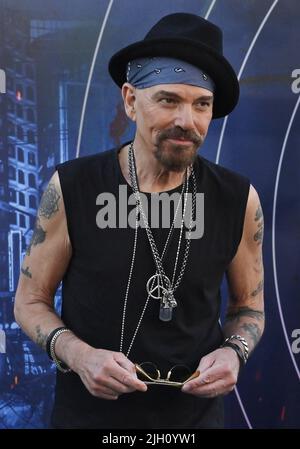 Los Angeles, Usa. 14.. Juli 2022. Das Schauspielmitglied Billy Bob Thornton nimmt am Mittwoch, den 13. Juli 2022, an der Premiere des Filmdramas „The Grey man“ im TCL Chinese Theatre in der Hollywood-Sektion von Los Angeles Teil. Storyline: Als das wichtigste Kapital der CIA, seine Identität, die niemand kennt, die Geheimnisse der Agentur enthüllen, löst er eine globale Jagd durch Attentäter aus, die von seinem Ex-Kollegen losgelassen werden. Foto von Jim Ruymen/UPI Credit: UPI/Alamy Live News Stockfoto