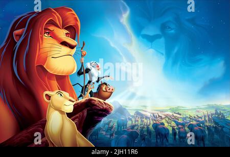 NALA, SIMBA, RAFIKI, TIMON, POSTER, DER KÖNIG DER LÖWEN, 1994 Stockfoto