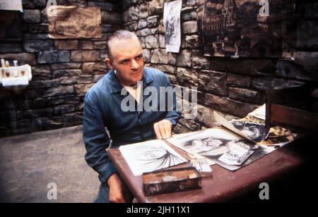 ANTHONY HOPKINS, DAS SCHWEIGEN DER LÄMMER, 1991 Stockfoto