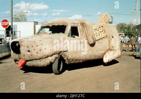 HUNDEHÜFFELTES AUTO, DUMM UND DUMM, 1994 Stockfoto