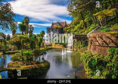 Brunnen im Garten des Monte Palace in Funchal, Madeira, Portugal Stockfoto