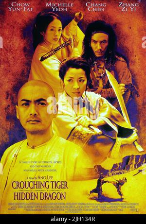 YUN-FAT, ZIYI, YEOH, POSTER, CROUCHING TIGER HIDDEN DRAGON, 2000 Stockfoto