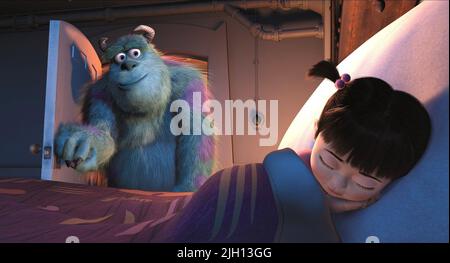 SULLEY, BOO, MONSTERS INC., 2001 Stockfoto