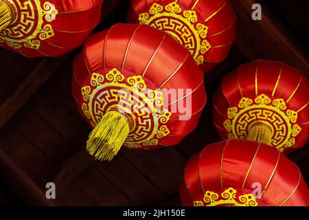 Chinesische Laterne Verwendung zur Dekoration während des chinesischen Neujahres Chinesische Laterne Verwendung zur Dekoration während des chinesischen Neujahres Stockfoto