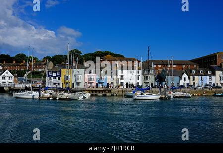 Weymouth Harbour und Cottages, Dorset, England Stockfoto