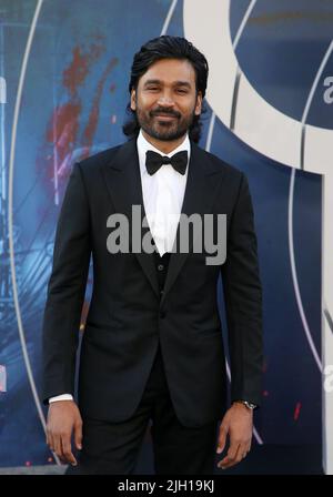 13. Juli 2022 - Hollywood, Kalifornien - Dhanush, Uraufführung von Netflix' ''The Gray man'' im TCL Chinese Theatre in Hollywood. Stockfoto