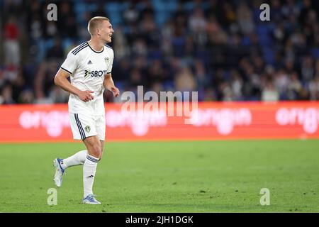 Robina, Australien. 12.. Juni 2022. Rasmus Kristensen von Leeds United schaut am 6/12/2022 in Robina, Australien an. (Foto von Patrick Hoelscher/News Images/Sipa USA) Quelle: SIPA USA/Alamy Live News Stockfoto