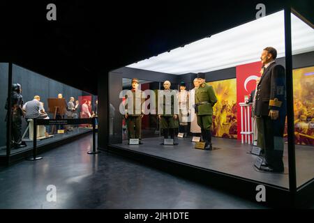 Eskisehir, Türkei - 06. Juli 2022: Yilmaz Buyukersen Wachsfigurenkabinett-Museum Stockfoto