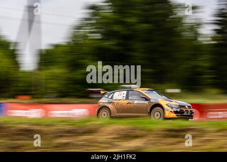 24 LINNAMAE Georg (est), MORGAN James (gbr), ALM Motorsport, Volkswagen Polo GTI, Aktion während der Rallye Estland 2022, 7. Lauf der WRC World Rally Car Championship 2022, vom 14. Bis 17. Juli 2022 in Tartu, Estland - Foto Nikos Katikis / DPPI Stockfoto