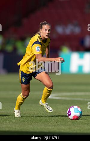Filippa Angeldal (Schwedische Frauen) während des UEFA Women s Euro England 2022-Spiels zwischen Schweden 2-1 Schweiz im Bramall Lane Stadium am 13 2022. Juli in Sheffield, England. Quelle: Maurizio Borsari/AFLO/Alamy Live News Stockfoto