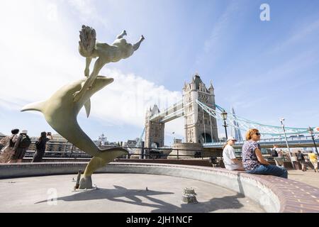 Tower Bridge, London. Bilddatum: Donnerstag, 14. Juli 2022. Stockfoto