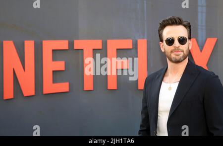 Hollywood, Ca. 13.. Juli 2022. Chris Evans bei der Netflix-Premiere von The Grey man im TCL Chinese Theatre am 13. Juli 2022 in Hollywood, Kalifornien. Quelle: Saye Sadou/Media Punch/Alamy Live News Stockfoto