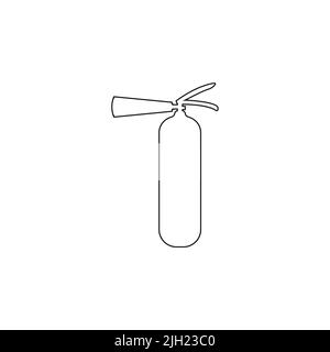 Symbolstil für Feuerlöscher. Feuerlöscher-Liniensymbol, Vektorzeichen, lineares Piktogramm isoliert auf Weiß. Symbol, Logo illustra Stock Vektor