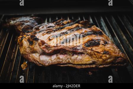 Verschiedene Schnitte von ausgezeichneter Qualität Rindfleisch gegrillt Stockfoto