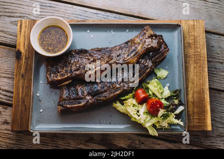 Verschiedene Schnitte von ausgezeichneter Qualität Rindfleisch gegrillt Stockfoto