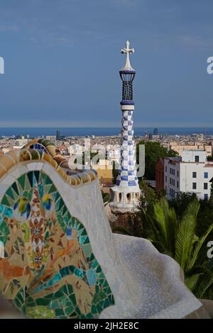 Park Güell von Anthoni Gaudi in Barcelona Stockfoto