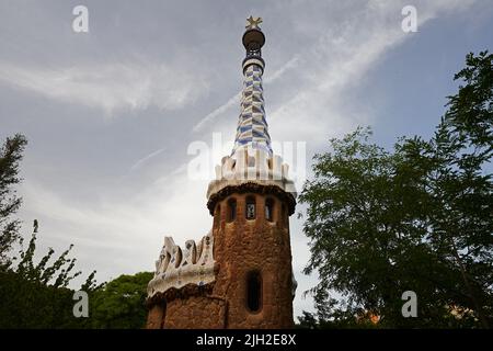 Park Güell von Anthoni Gaudi in Barcelona Stockfoto