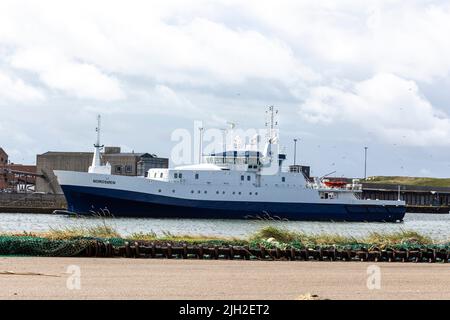 Das Inspektionsschiff „Nordsoen“ des dänischen Fischereiministeriums wurde in Danzig, Polen, gebaut und im Sommer 202 in Hvide Sande, Dänemark, fertiggestellt Stockfoto