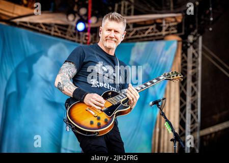 Oslo, Norwegen. 23., Juni 2022. Die amerikanische Metalband Mastodon spielt ein Live-Konzert während des norwegischen Musikfestivals Tons of Rock 2022 in Oslo. Hier ist Gitarrist Bill Kelliher live auf der Bühne zu sehen. (Foto: Gonzales Photo - Terje Dokken). Stockfoto