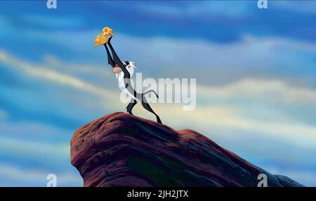 SIMBA, RAFIKI, KÖNIG DER LÖWEN, 1994 Stockfoto