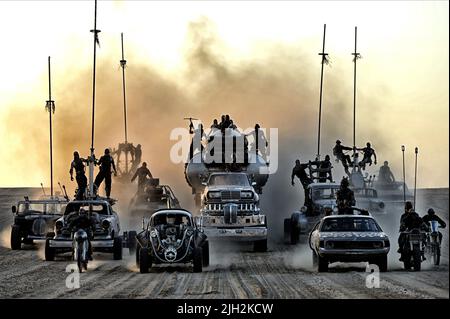 Konvoi, MAD MAX: FURY ROAD, 2015 Stockfoto