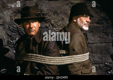 FORD, CONNERY, INDIANA JONES UND DER LETZTE KREUZZUG, 1989 Stockfoto