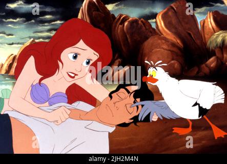 ARIEL,ERIC,SCUTTLE, DIE KLEINE MEERJUNGFRAU, 1989 Stockfoto