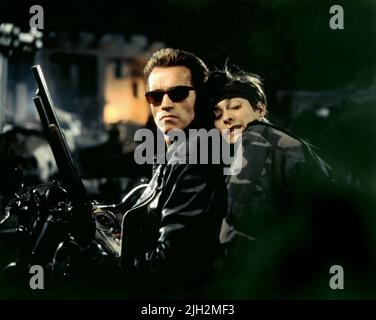 SCHWARZENEGGER,FURLONG, TERMINATOR 2: URTEILSTAG, 1991 Stockfoto