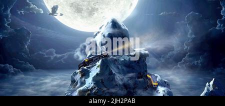 ZUG KLETTERT AUF DEN BERG, DER POLAR EXPRESS, 2004 Stockfoto