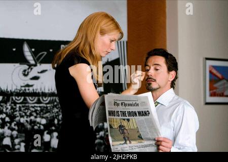 PALTROW, DOWNEY JR, IRON MAN, 2008 Stockfoto