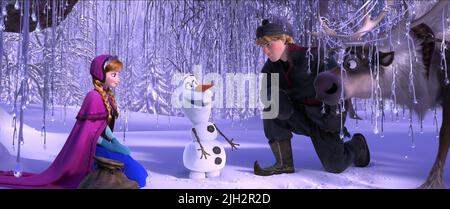 ANNA,OLAF,KRISTOFF,SVEN, EINGEFROREN, 2013 Stockfoto