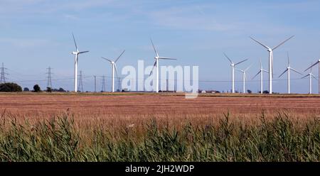 Little Cheyne Court Wind Farm, Romney Marsh, Kent Stockfoto