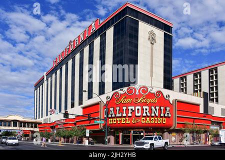 Nevada USA October 2, 2018 Blick auf das alte Hotel California in der Innenstadt von Las Vegas ganz in der Nähe der Fremont Street Experience Stockfoto