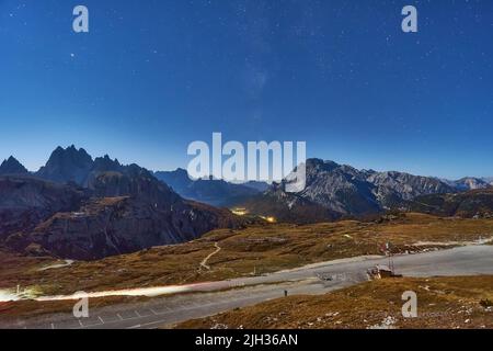 Mliky Weg über die Drei Zinnen, Alpen, Berge, Dolomiten, Italien Stockfoto