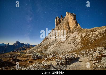 Mliky Weg über die Drei Zinnen, Alpen, Berge, Dolomiten, Italien Stockfoto