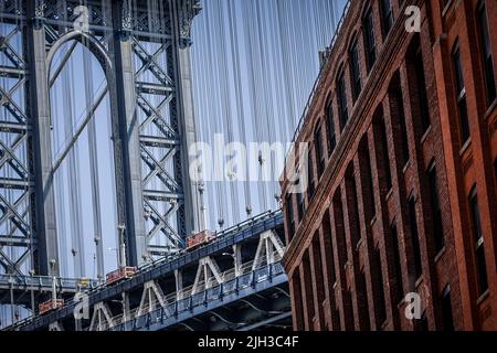 New York, USA. 14.. Juli 2022. New York, während des New York City ePrix 2022, 8. Treffen der ABB FIA Formel E Weltmeisterschaft 2021-22, auf dem Brooklyn Street Circuit vom 14. Bis 17. Juli in New York, Vereinigte Staaten von Amerika - Foto: FR..d..ric Le Floch/DPPI/LiveMedia Kredit: Unabhängige Fotoagentur/Alamy Live News Stockfoto